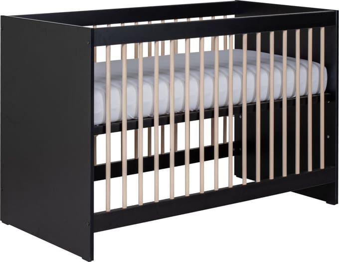 Europe Baby Nova Babybed Zwart Eiken 60 x 120 cm
