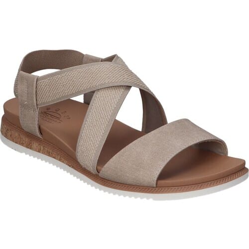 Skechers Bobs Desert Kiss Low Sandalen Plat - beige - Maat 36