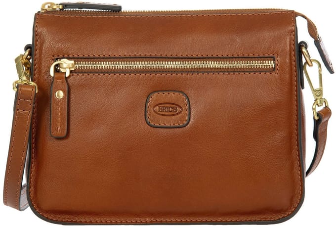 BRIC'S Leren Schoudertas Volterra Shoulderbag Tobacco Bruine