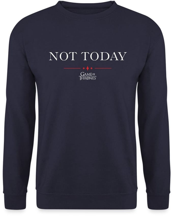 Game Of Thrones Not Today Citaat Sweater Heren