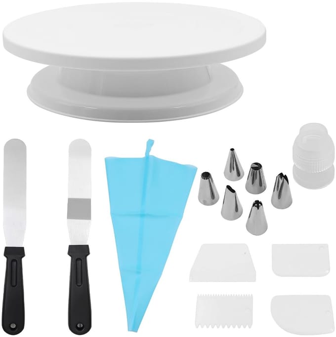 Allecto - Cake Decoreren - Taart Decoratie Kit - Inclusief Draaitafel