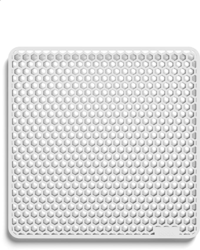 Bodo® Gootsteenmat - Vierkant - Wit - 37 x 37 cm - Voor 40 x 40 cm Wasbak