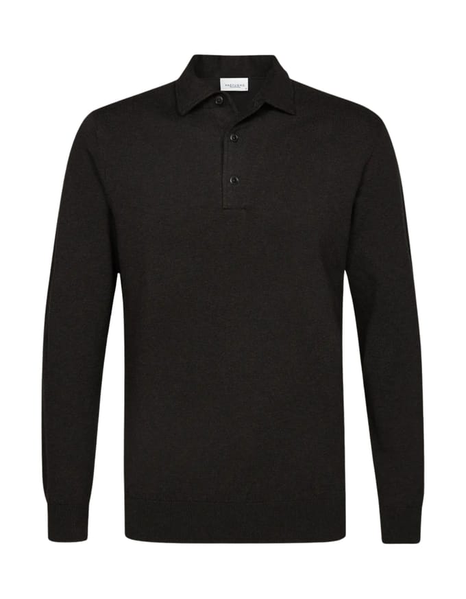 Profuomo Polo One Piece Polos Donkerbruin Ppxj30003