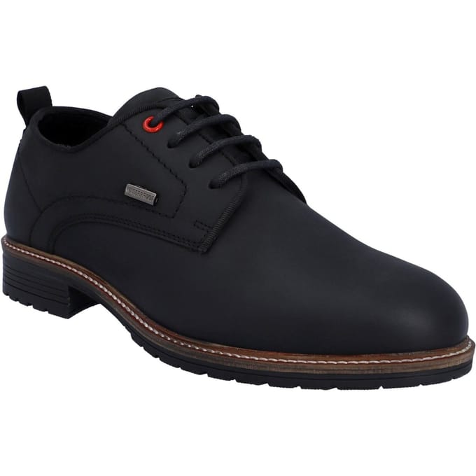 Hunter Jura Leer Heren Zwart Veterschoenen