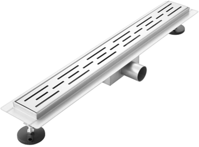 FugaFlow Efficiente Anta douchegoot - 80cm - met rooster - met flens - geborsteld RVS