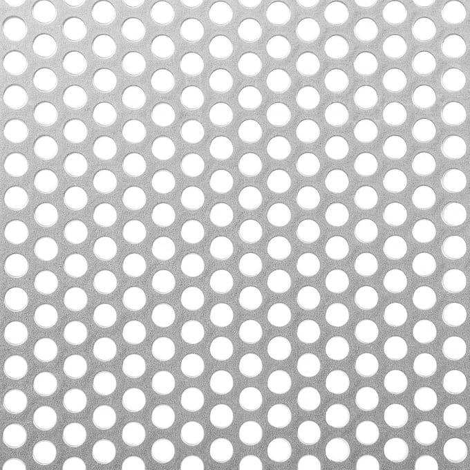 Geperforeerde Stalen Plaat met Ronde Gaten 250x500mm - 1mm Dik