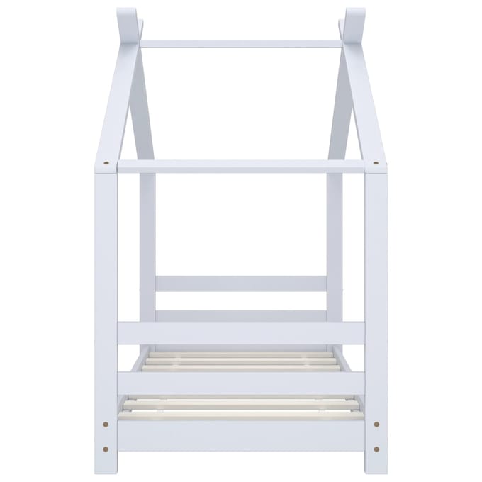 vidaXL - Kinderbedframe - massief - grenenhout - wit - 70x140 - cm