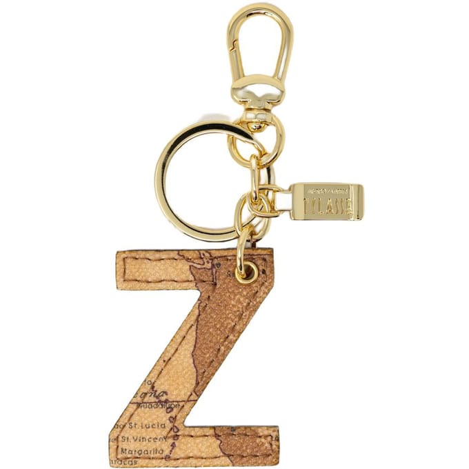 Alviero Martini Prima Classe Beige Leren Sleutelhanger