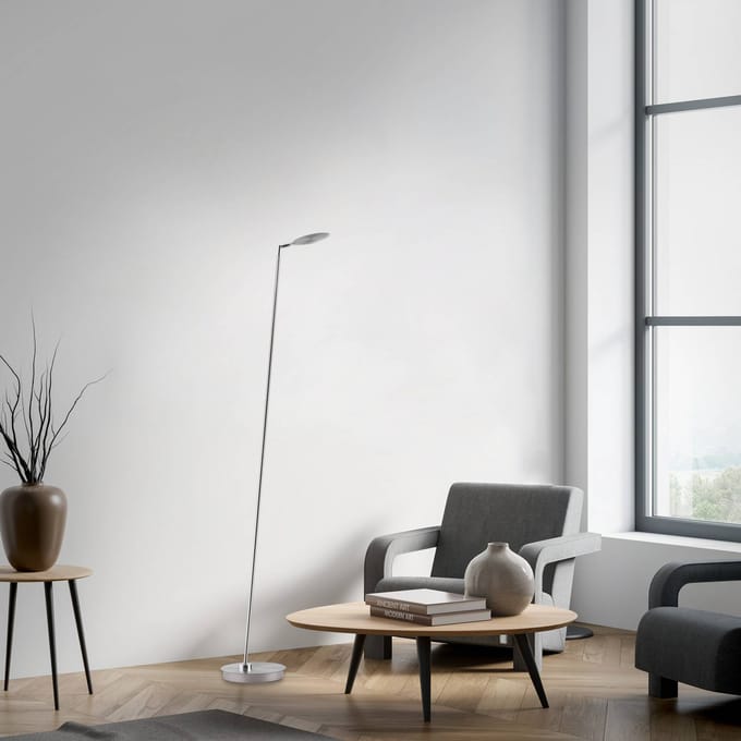 Paul Neuhaus LED vloerlamp Akku-Bente, grijs, CCT, USB-C
