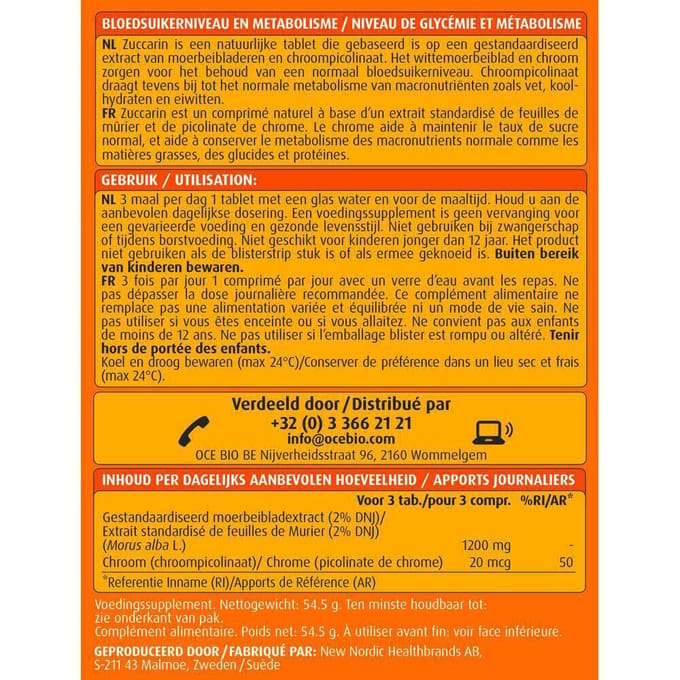 New Nordic Zuccarin 60 Tabletten