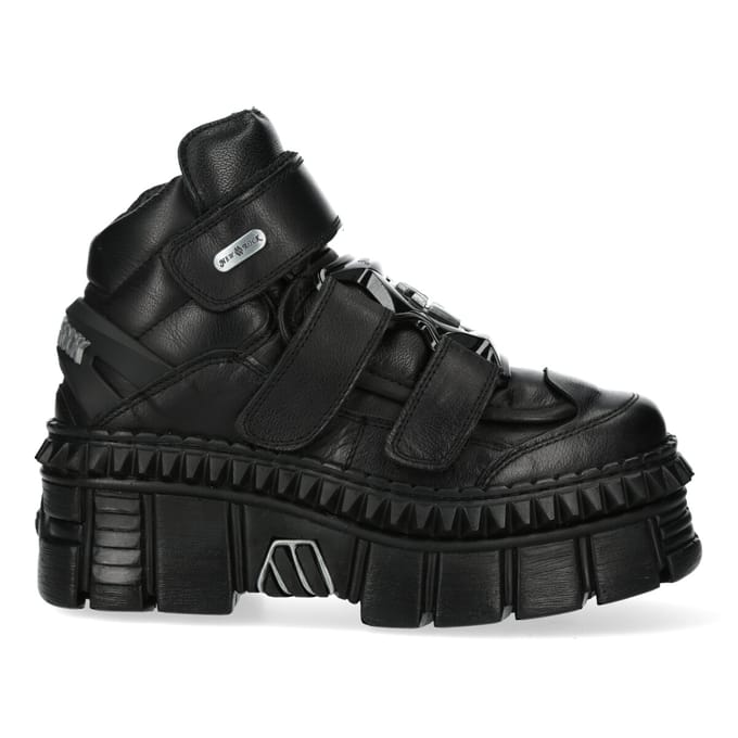 New Rock metalen leren enkellaarzen-WALL285-S3