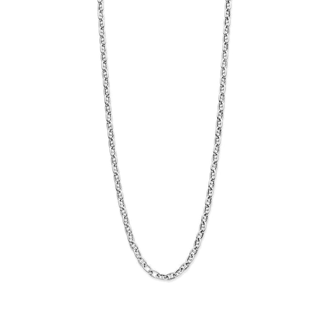 zilver gerhodineerd collier ronde buis 4,0 mm 40 + 4 cm 1337701