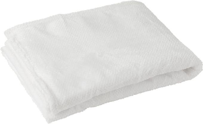 J-Line plaid Snuggle - polyester - wit