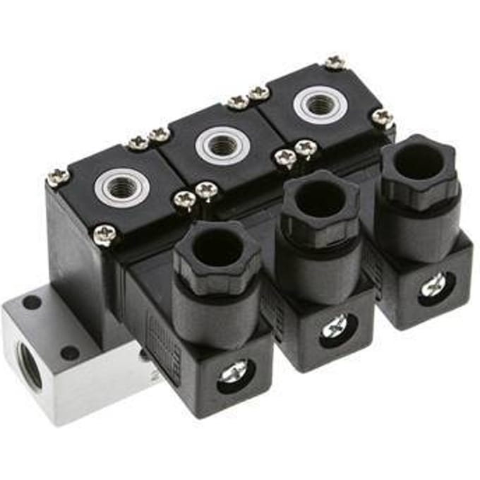 3x3/2 M5 NC Magneetventiel 12V DC -0.95-8bar/-13.2-112psi Airtec