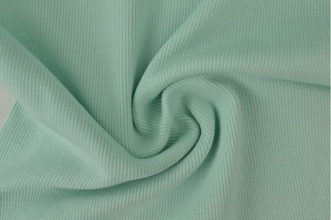 10 meter rib boordstof - Licht mint - 60cm breed