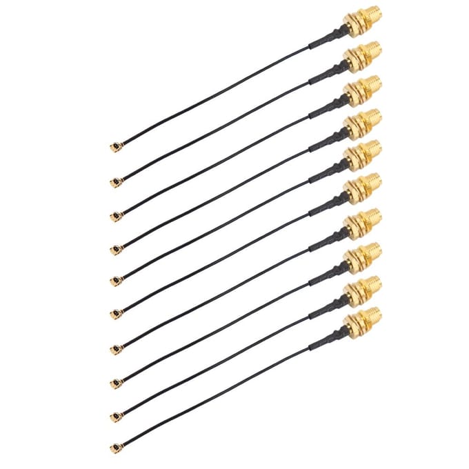 10 stuks SMA naar IPX (U.FL) Verlengkabel Antenne Feeder Sensor Gezichtsherkenning 10cm