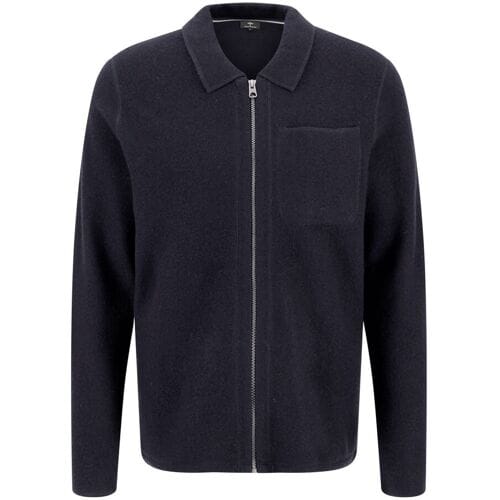 Fynch-Hatton Vest Cardigan Boiled Wool Navy / male