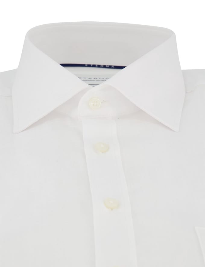 Overhemd wit Eterna korte mouw comfort fit