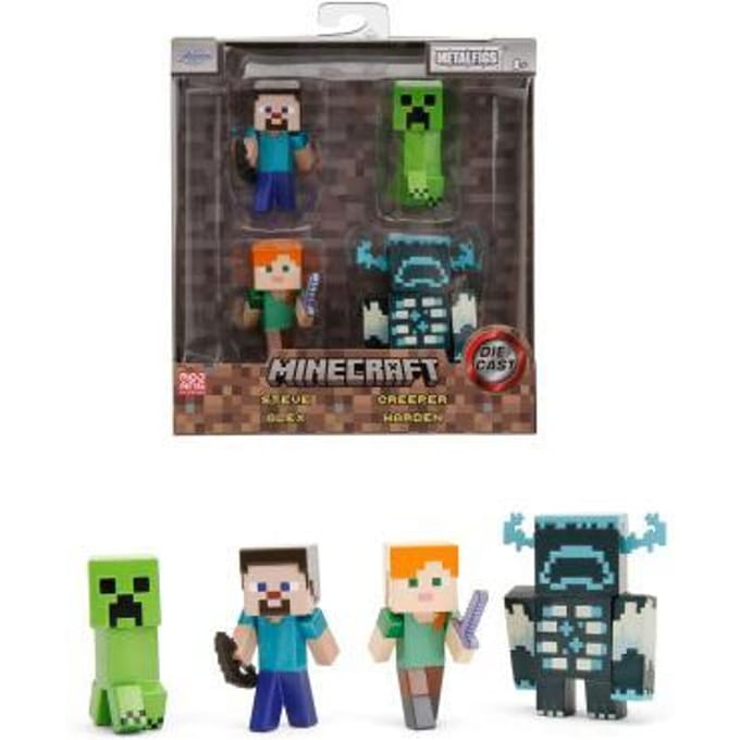 Jada Toys - Minecraft - Set 4 Nanofigures - Figuurtjes - 7 cm