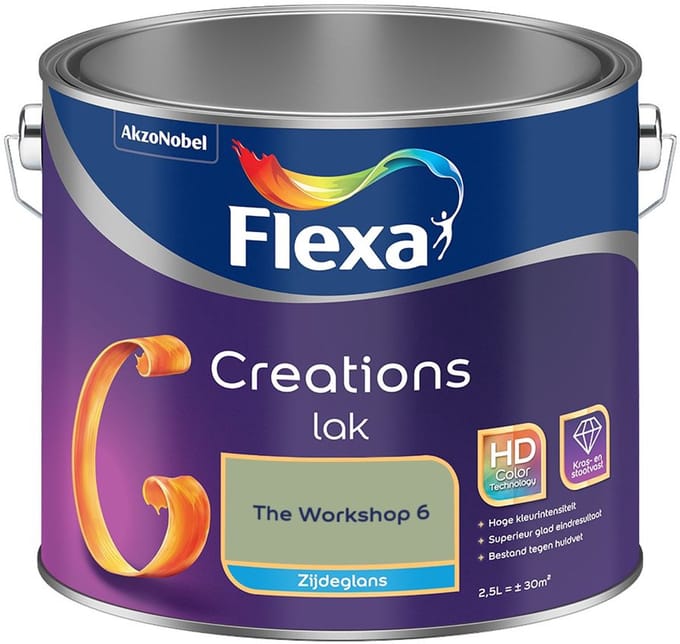 Flexa - Creations Lak Zijdeglans - The Workshop 6 - Mengverf - 2,5 L
