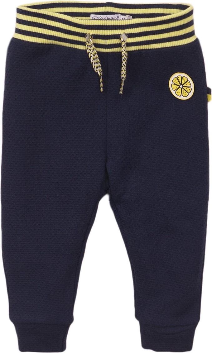 Dirkje - Joggingbroek meisjes - Navy+Yellow - Maat 56