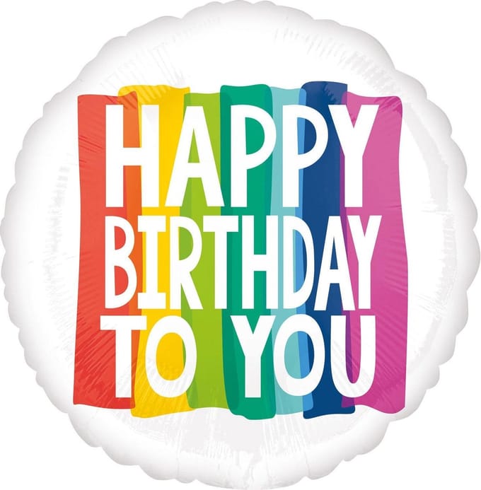 Amscan Ballon Rainbow Wishes 71 Cm Folie Wit