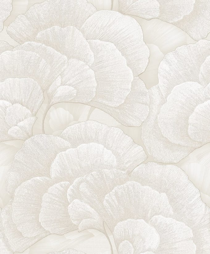 Dutch Wallcoverings - Vliesbehang - Renaissance - Blossom White Wit/Crème - RE521011