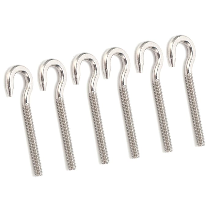 10 stuks oogschroef 304 roestvrij staal open bout haak oogje schroefdraad schroeven hardware