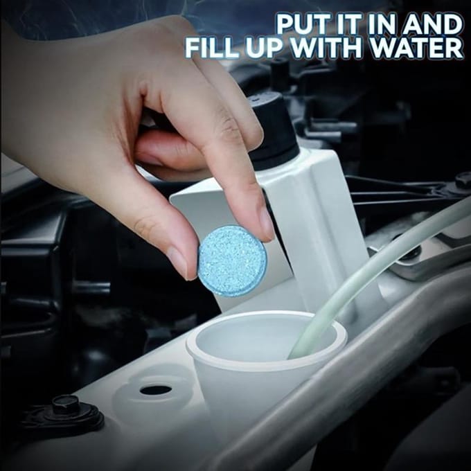 10 Stuks Auto Voorruit Glaswasser Reiniger Compact Bruistabletten Detergent 10Pcs/Set blauw