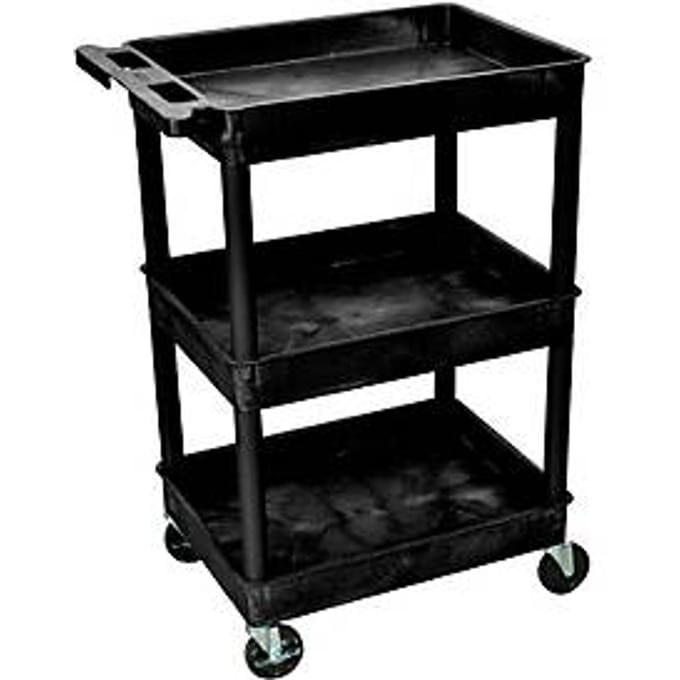 SECO SESTC111-B Kunststofwagen Afleider Polyethyleen Laadvermogen (max.): 150 kg Zwart