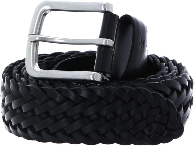 Leren Heren Riem met Gesp Zwart 100 cm Breedte 3.5 cm