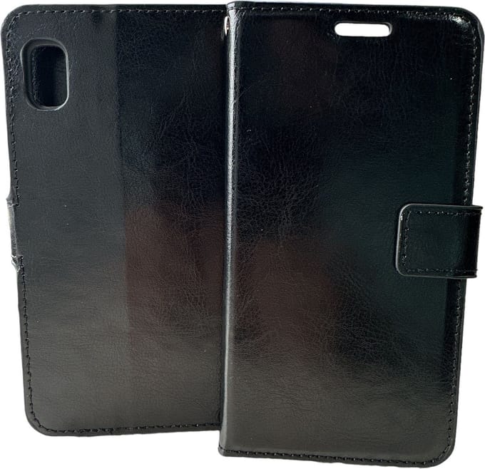 Portemonnee Book Case Hoesje Geschikt voor: Samsung Galaxy A10E - Zwart