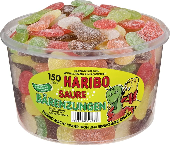 Haribo - VEGGIE zure tongen - 150 stuks