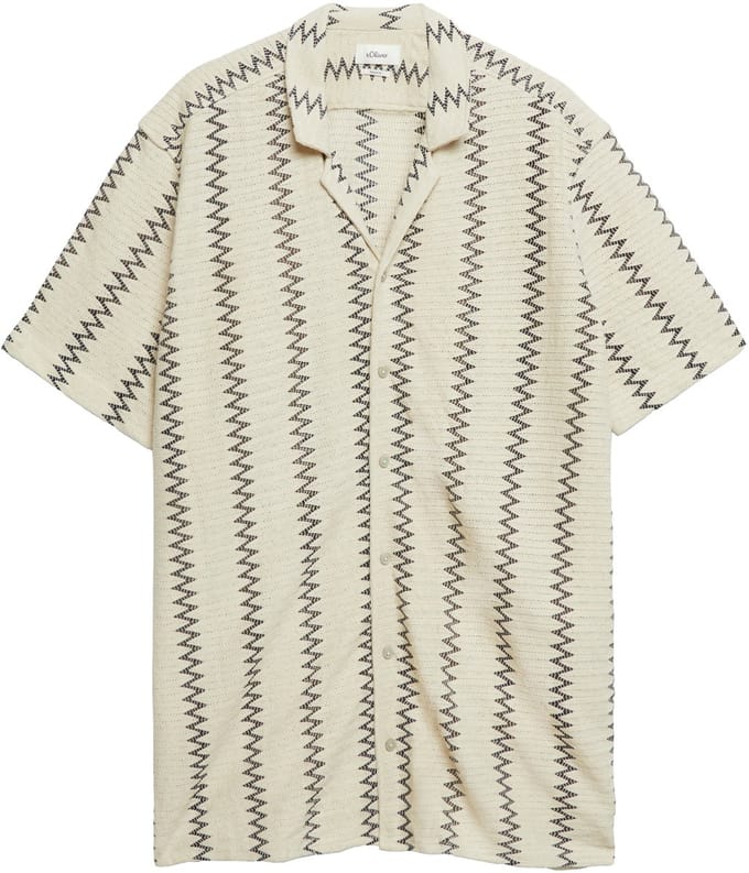 Chemise met kroekpatroon en knoopsluiting s.Oliver
