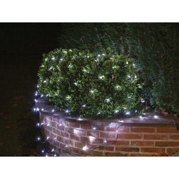 Light Creations Netlight Led - 2 X 2 M - 144 Witte Lampen - Zwarte Draad - 36 V