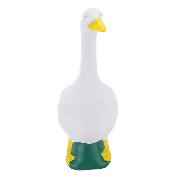 Wit Gans Beeld 18cm Hars Gans Figuur Ornament voor Buiten Tuin Veranda Desktop Decoratie white