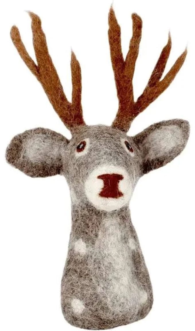 Handpop/Eiwarmer Grijs Hert - Handpop