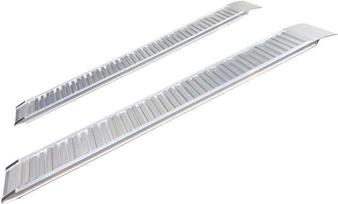 Set vaste oprijplaten aluminium 2000 kg 2000 x 320 mm bruikbare breedte 260 mm MW Tools SOR3006