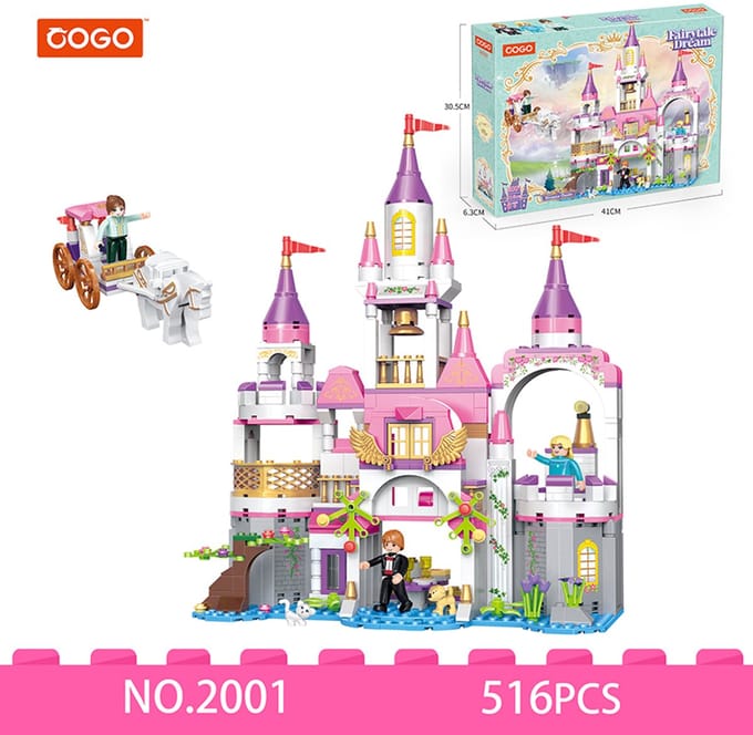 COGO Fairytale Dream Kasteel – Prins & Prinses Bouwset – Model 2001