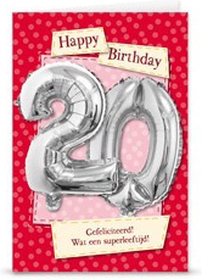 Miko - Kaart - Leeftijdballon - 20 Jaar