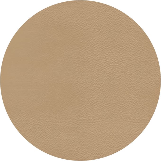 Raved Rond Tafelzeil - 160 cm ø - Linnen Beige - PVC - Afwasbaar