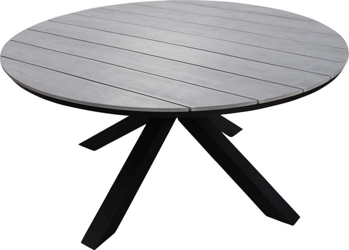 Ronde tuintafel Cyprus ø150cm | Grey | Polywood & Aluminium
