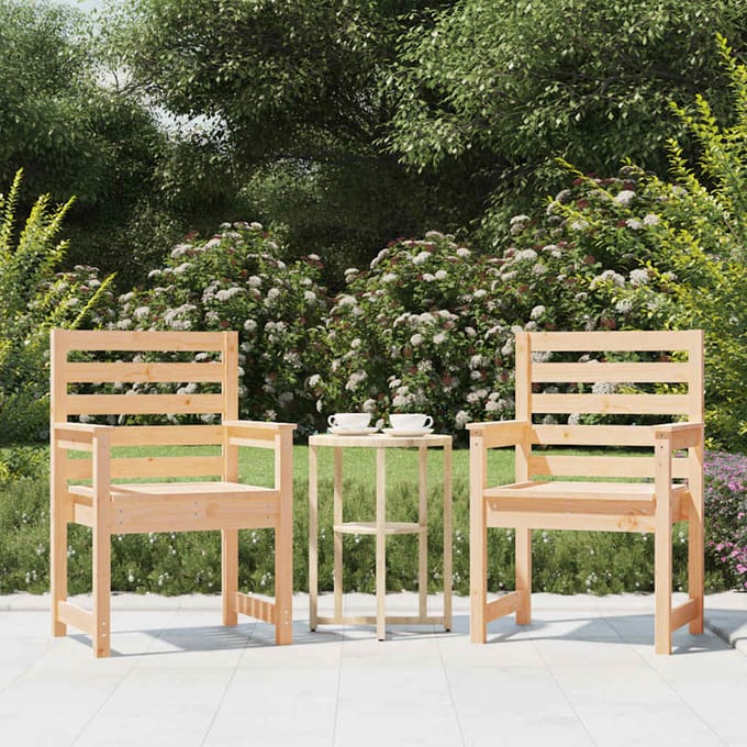 vidaXL - Tuinstoelen - 2 - st - 60x48x91 - cm - massief - grenenhout