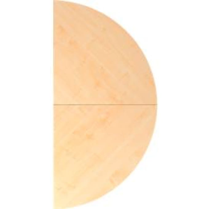 Aanschuiftafel Breno, voor bureaus Breno, ⌀ 1600 mm, ahorn/zilver