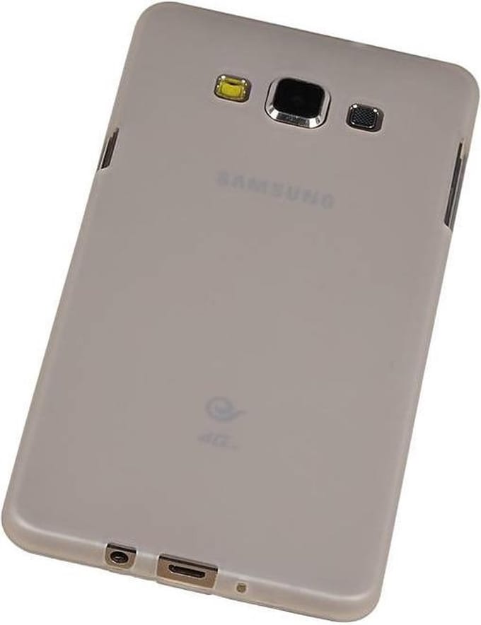 Samsung Galaxy A7 TPU Hoesje Transparant Wit � Back Case Bumper Hoes Cover