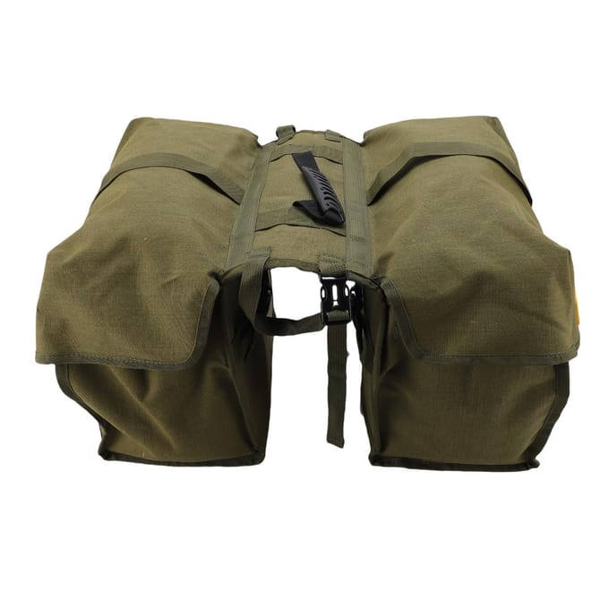 Fietstas Dubbele Tas Waterdicht Canvas Grote Capaciteit Fiets Achterdrager Dubbele Zijtas voor Fietsen black