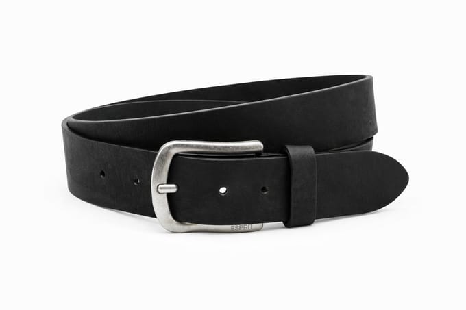 Zwarte basic leren riem 4cm met zilveren gesp - Dames riem - Leer - Basic riem - Casual - Maat