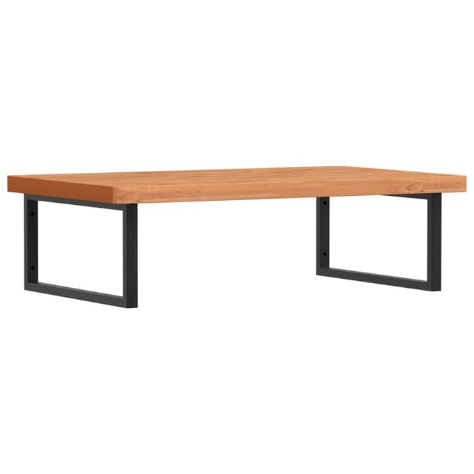 vidaXL - Badkamer - wandschap - staal - en - massief - beukenhout