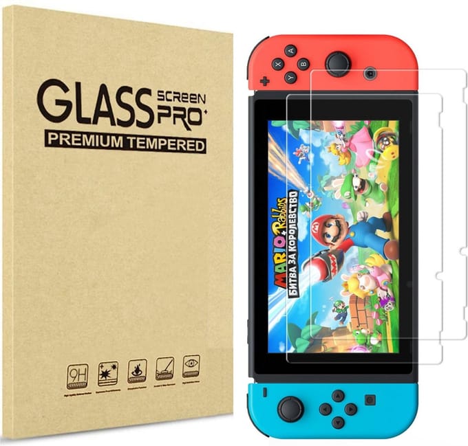 Screenprotector voor Nintendo Switch - 2 stuks Beschermglas van glas Transparante glazen schermbeschermfolie