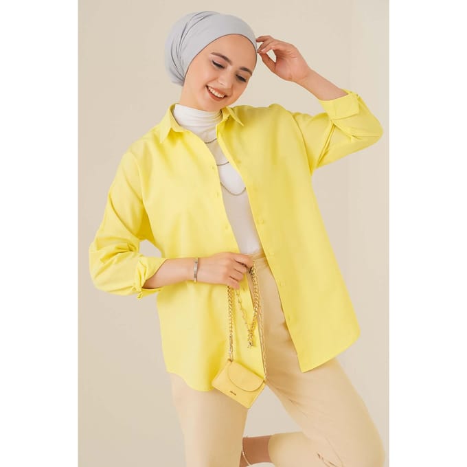 Ontspannen Fit Poplin Shirt met Knopen Sluiting